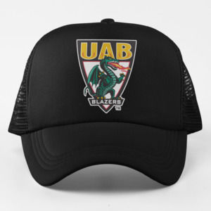 NEW UAB Blazers 1996 Shield Logo Foam Trucker Mesh Snapback Hat BLACK